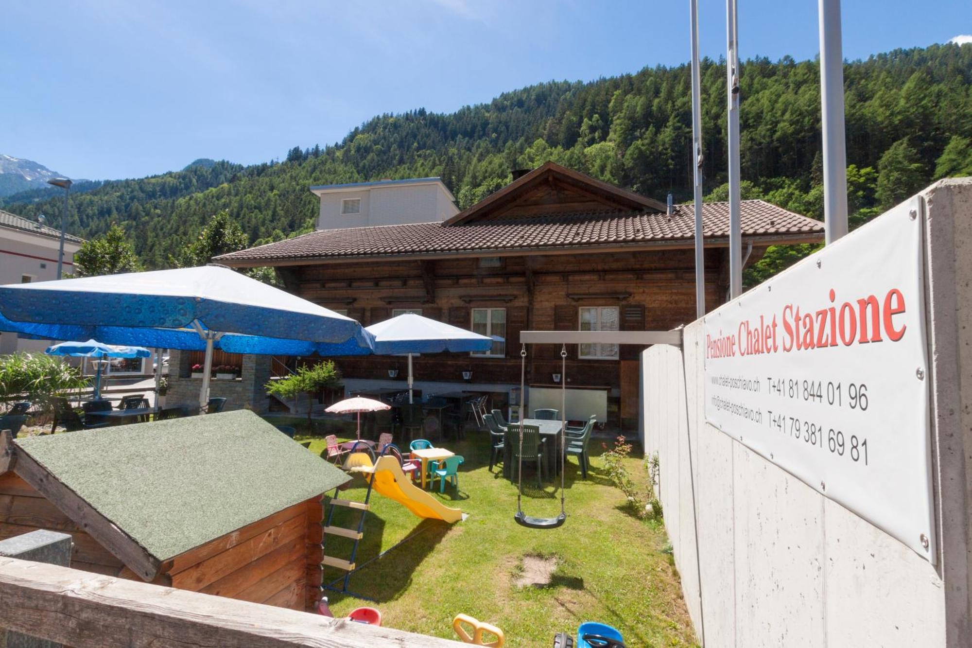 Ristorante Pensione Chalet Stazione Poschiavo Dış mekan fotoğraf
