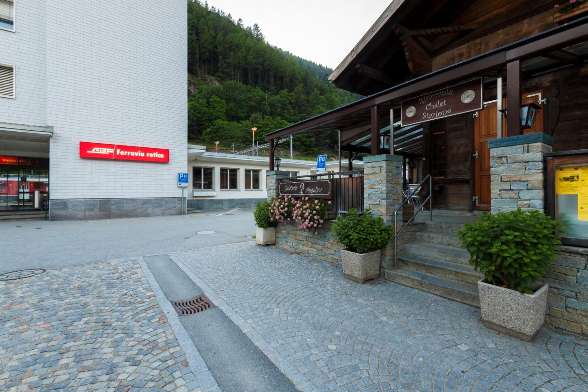 Ristorante Pensione Chalet Stazione Poschiavo Dış mekan fotoğraf